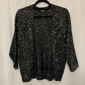 Black Sequence Express Cardigan